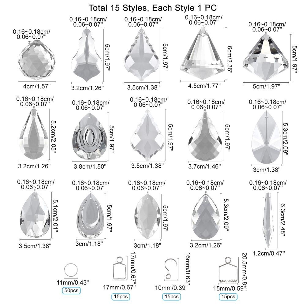 Suncatcher Connectors - Mixed Silver