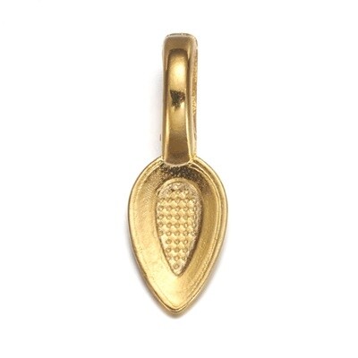 Flat Pad Bail - Gold 21x8mm