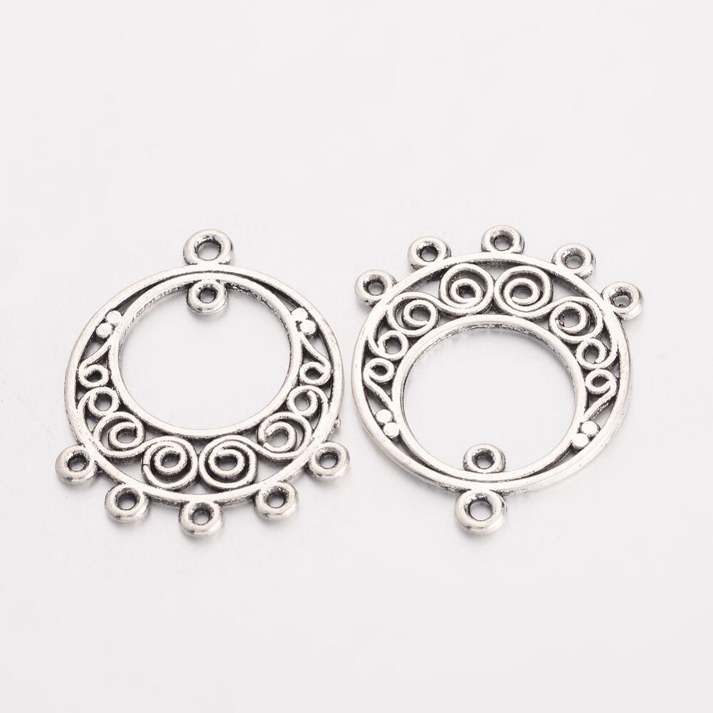 5 Drop Chandelier Earring Finding - Silver 24x20mm (Pair)