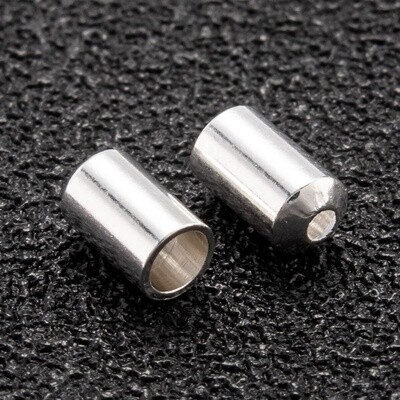 925 SS Plated Cord End - 5x3mm (ID 1.5mm)