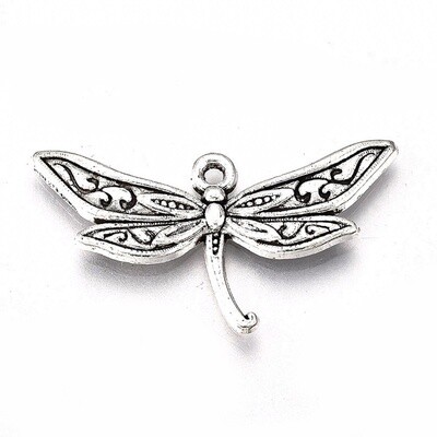 TS Dragonfly Charm - Silver 17x31.5mm