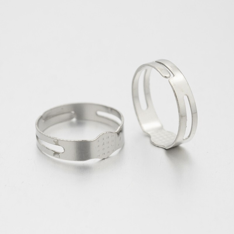 Adjustable Iron Cabochon Ring Mount - Tray 5.5mm