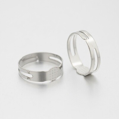 Adjustable Iron Cabochon Ring Mount - Tray 5.5mm