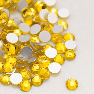 Flat Back Rhinestone - Light Colorado Topaz 3.8-4mm