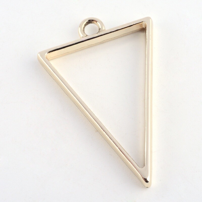 Bead Frame - Triangle Gold 39x25mm