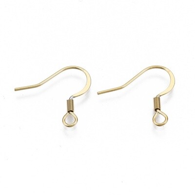 18K Gold Plated Hooks - 19x18.5mm (Pair)