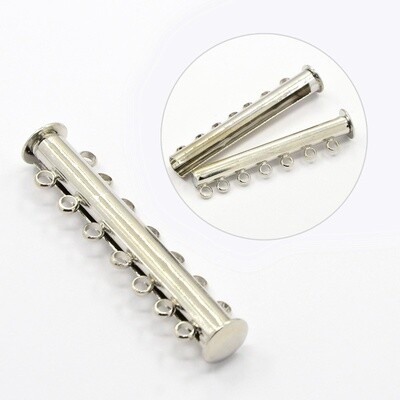 7 Strand Magnetic Clasp - Silver 40mm