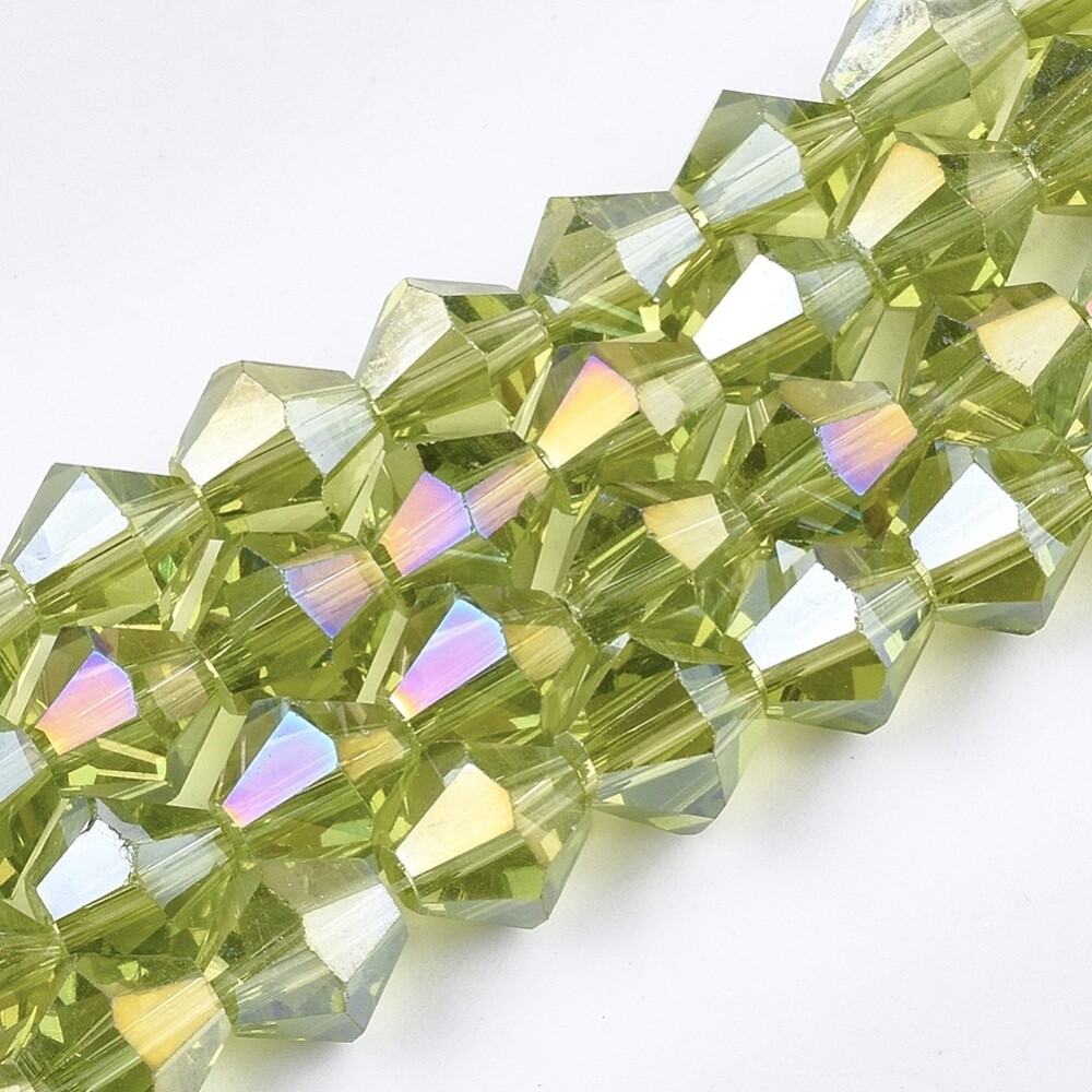 Bicone - Light Green AB 6mm
