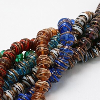 Gold Stone Lampwork Round - 12mm