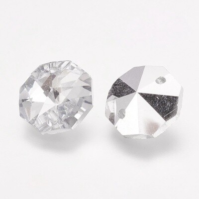 Octagon Rhinestone Connectors - 14x7mm