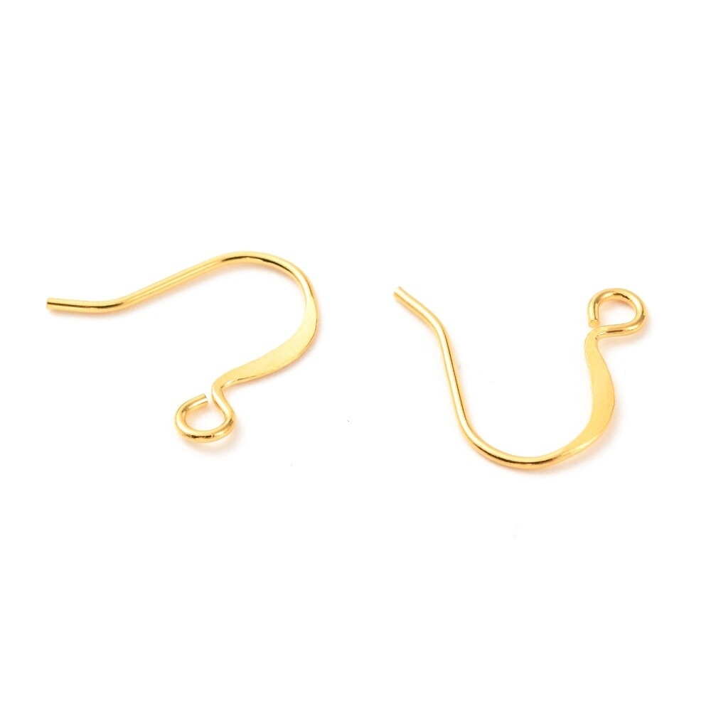 18K Gold Plated Simple Hooks 14x16mm (Pair)