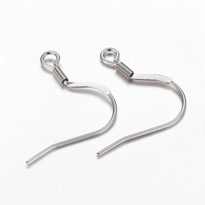 316 Surgical Steel Hooks - 17x18mm (Pair)