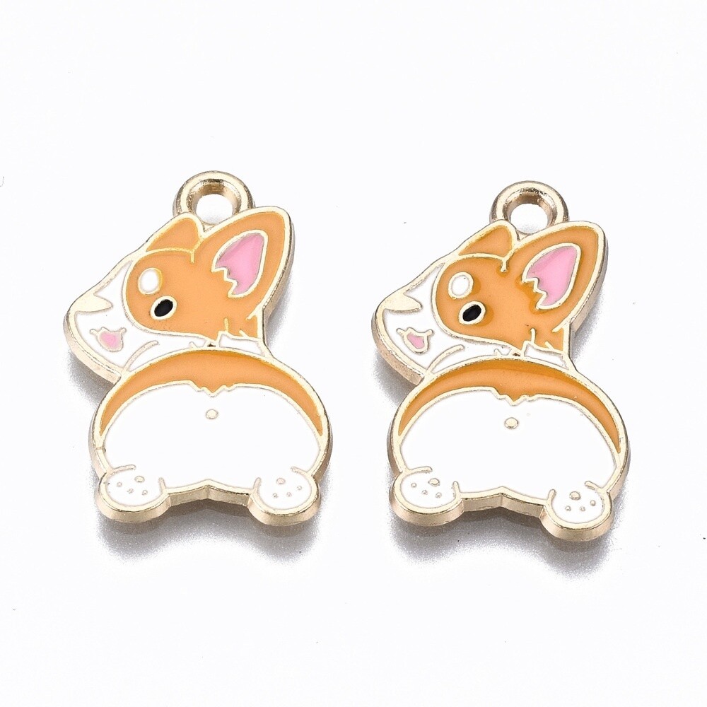 NZMH - Corgi Tushy Charm 22x13mm