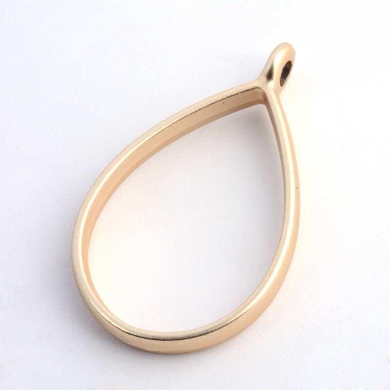 Bead Frame - Drop Gold 33.9x20.5mm