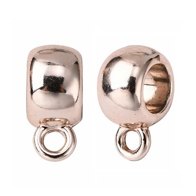 Rondelle Loop Bail - Rose Gold 11x5mm (2mm H)