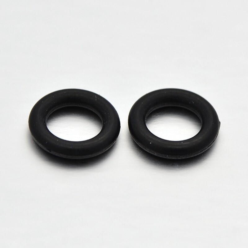 Rubber Donut Spacer - Black 10x2mm