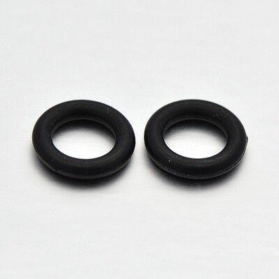 Rubber Donut Spacer - Black 10x2mm