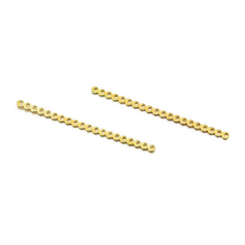 Spacer Bar - 20 Hole Matt Light Gold 67mm