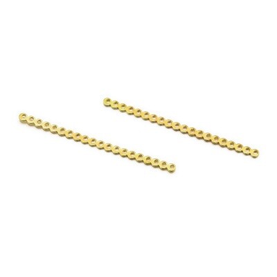 Spacer Bar - 20 Hole Matt Light Gold 67mm