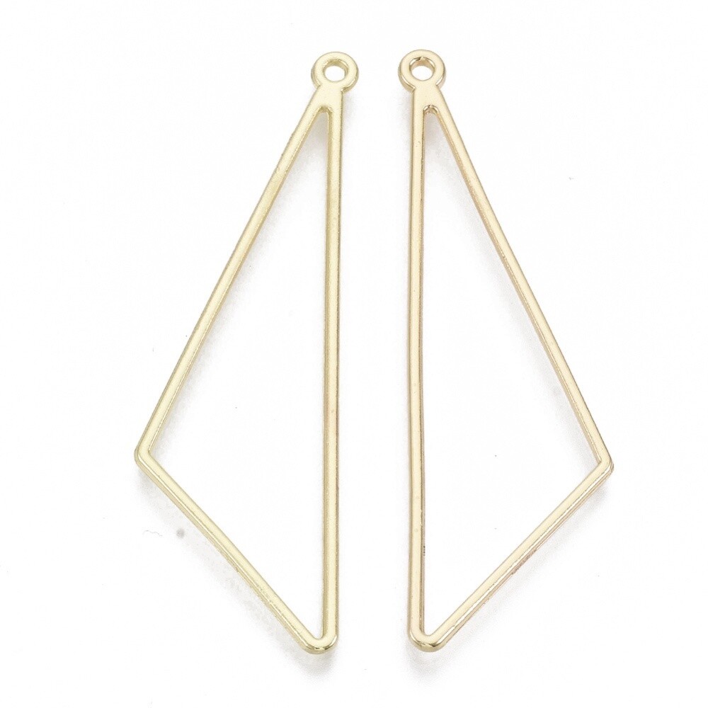 Bead Frame - Gold Side Triangle 57x17.5mm