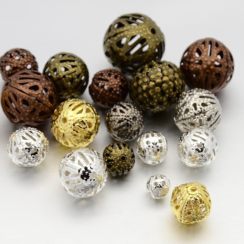 Metal Filigree Beads - 5-7mm
