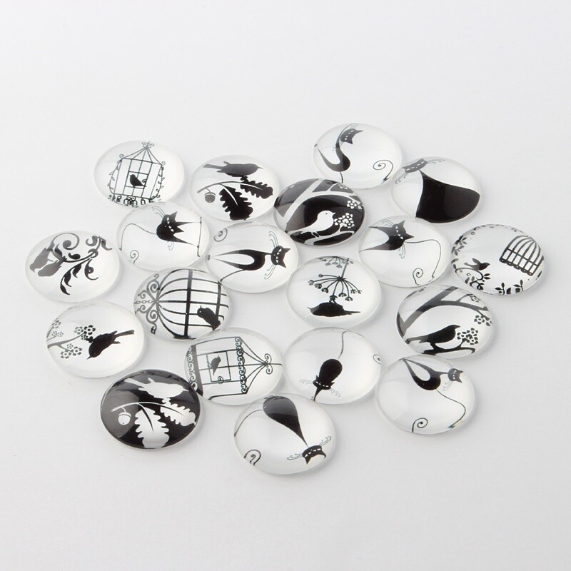 Retro Black Cat Cabochon 12mm