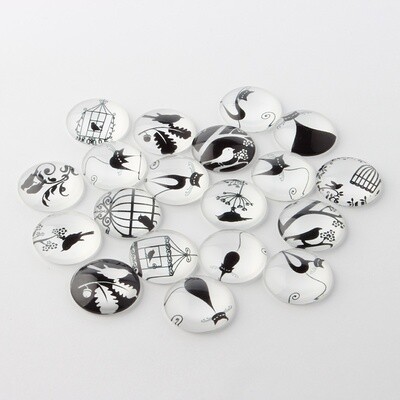 Retro Black Cat Cabochon 12mm