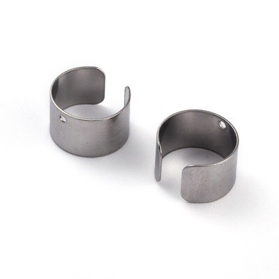 304 SS Ear Cuff Finding - Silver or Gold 10x6mm