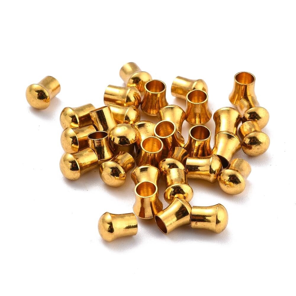 End Cap - Gold 6x5.5mm (ID 2.4mm)