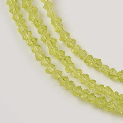 Bicone - Yellow Green 3mm