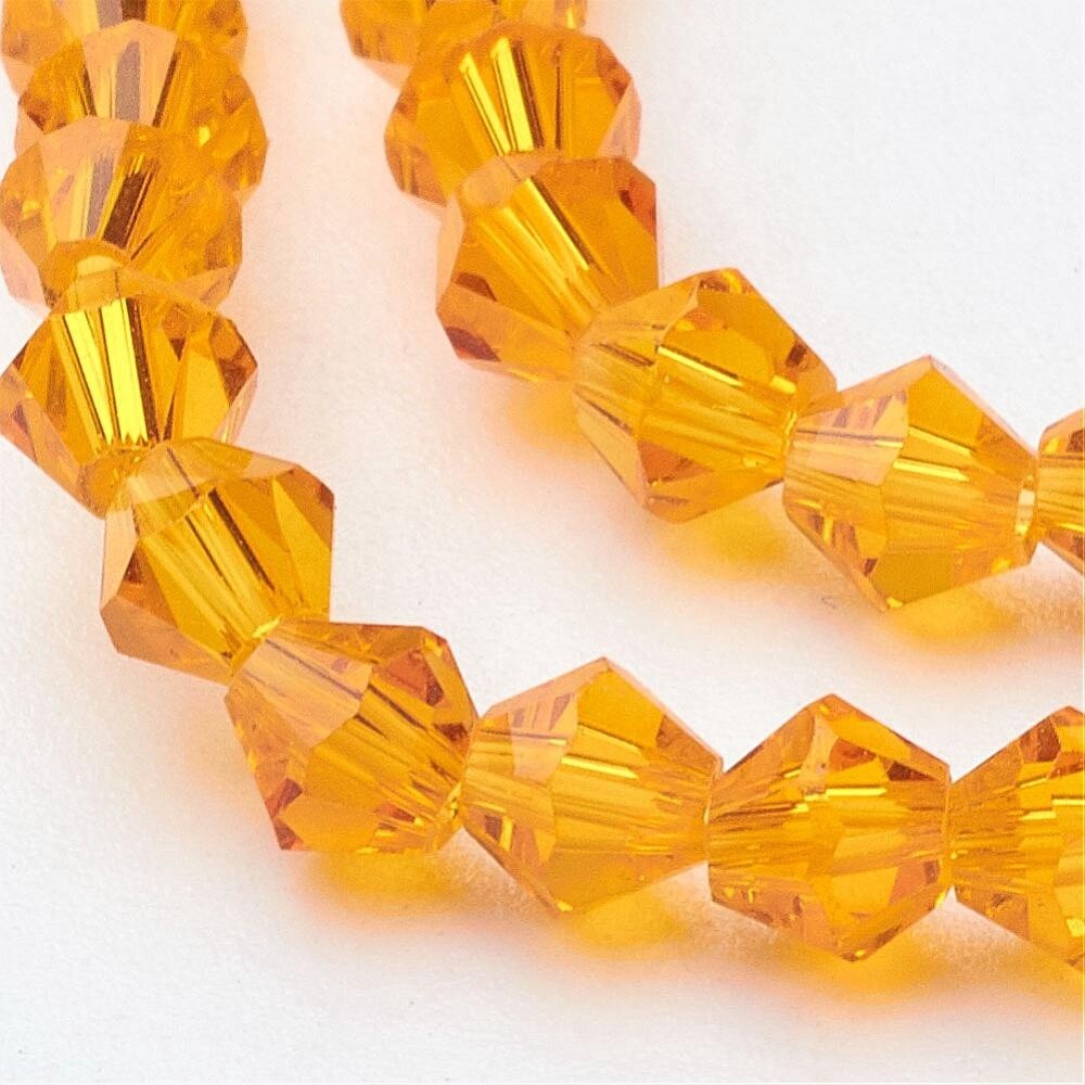 Bicone - Orange 4mm
