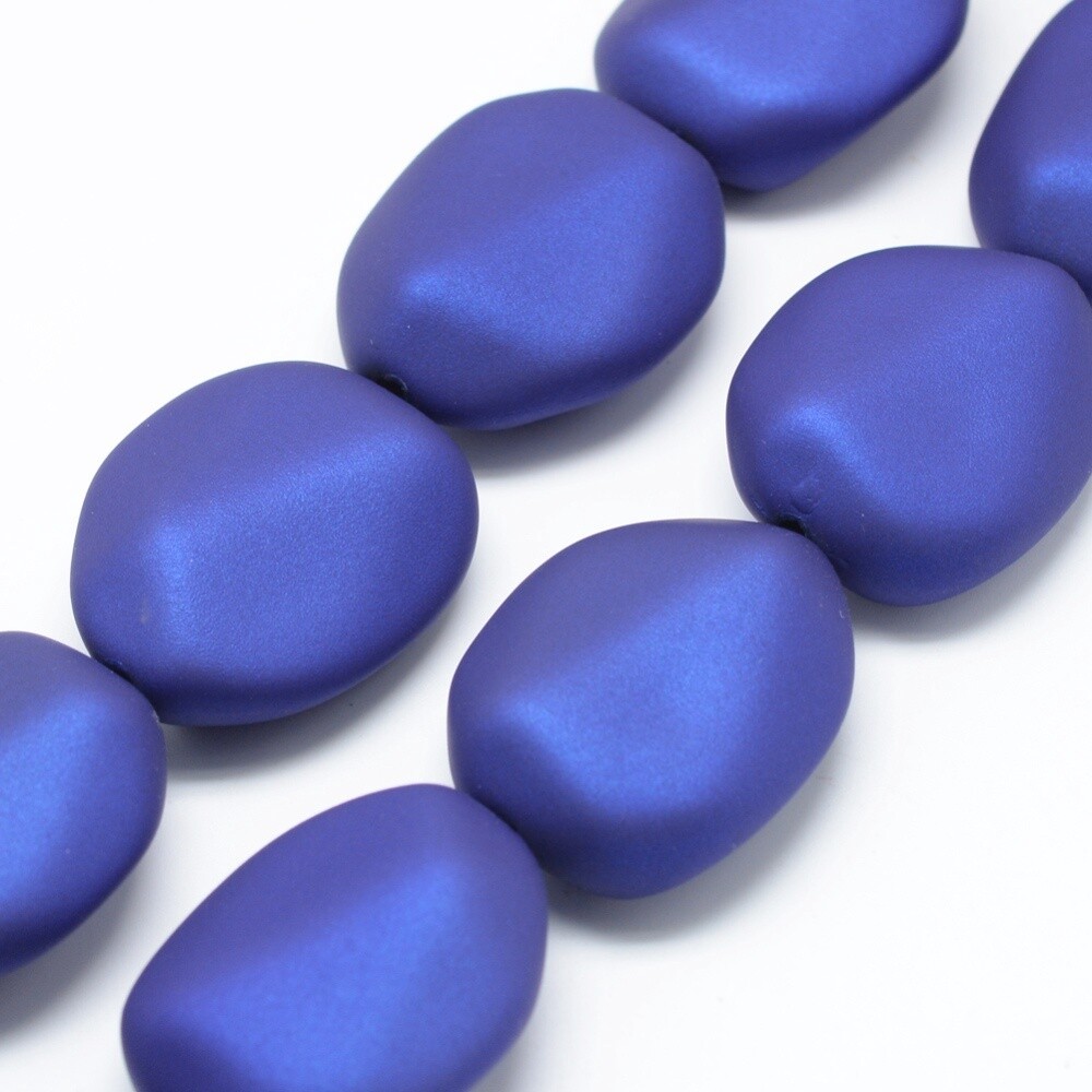 Rubberised Acr. Nuggets - Blue 33x27mm
