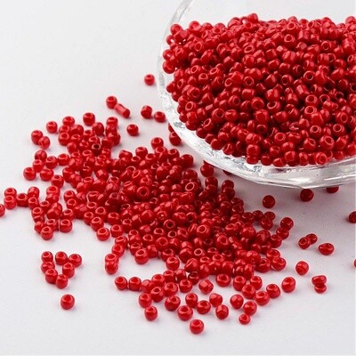 Seed Bead - Opaque Light Red 8/0