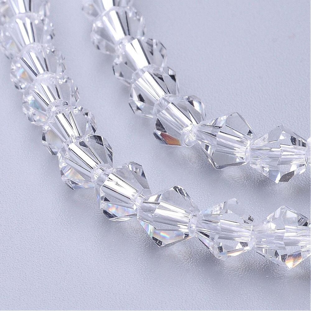 Bicone - Clear 6mm