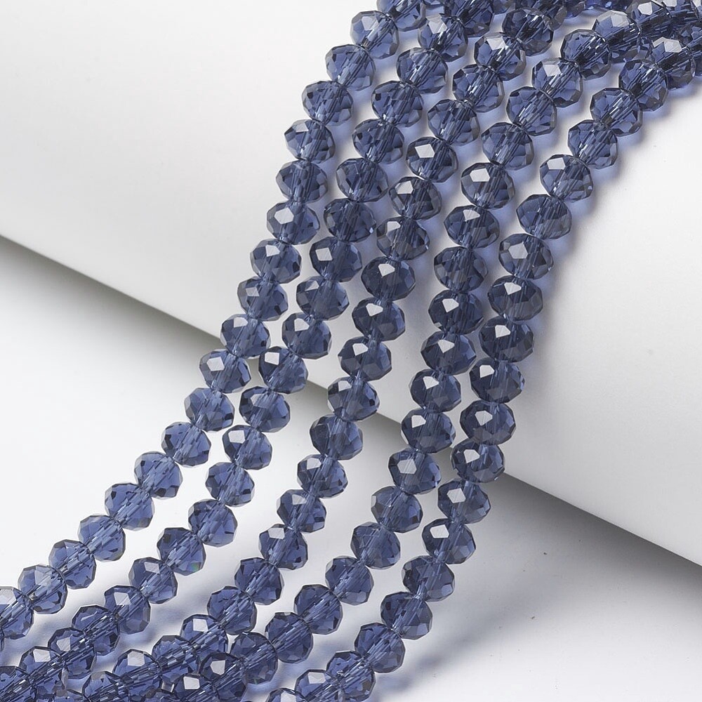 Rondelle - Slate Blue 4x3mm