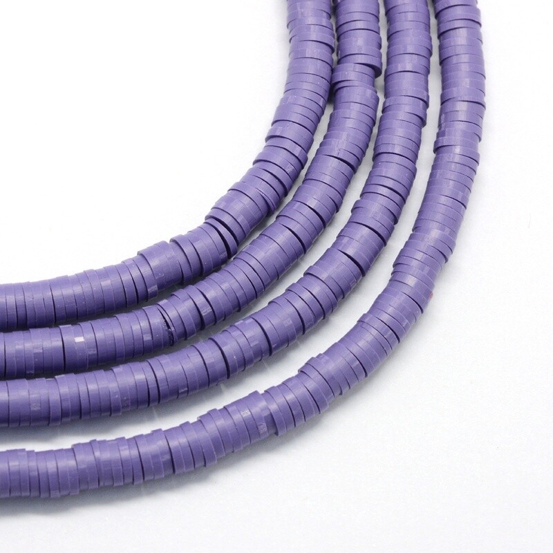 PC Heishi String - Slate Blue 4x1mm ~390 Pieces