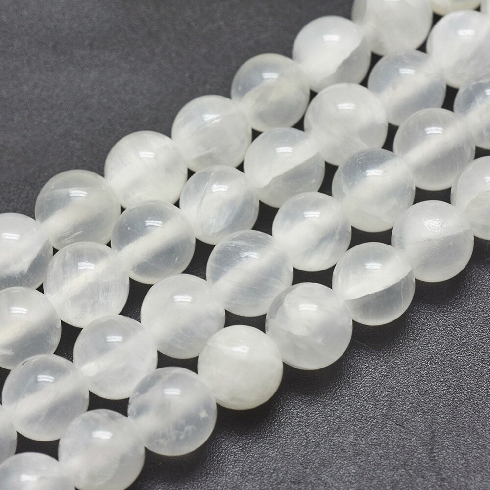 Selenite Round - 8mm