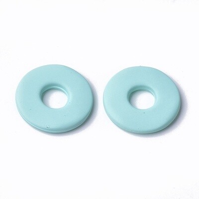 Rubberised Donut - Pale Turquoise 28mm