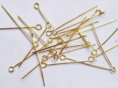 Eye Head Pin - Gold 30mm
