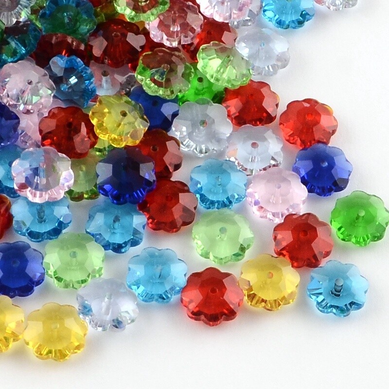Marguerite Flower Beads - Mixed 10x4mm