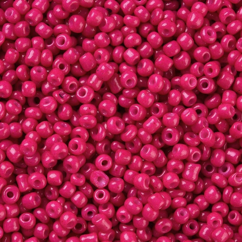 Seed Bead -  Opaque Hot Pink 13/0