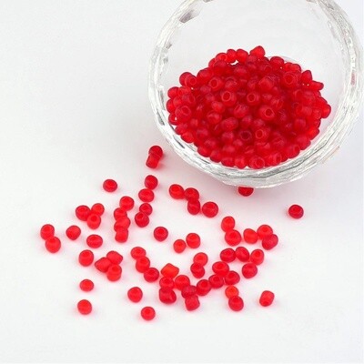 Seed Bead - Matte Red 6/0