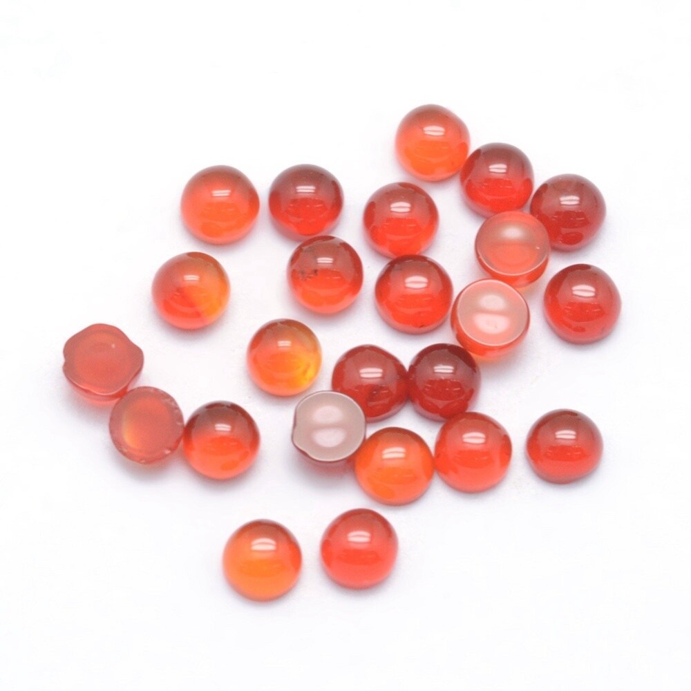 Carnelian Cabochons - 3mm