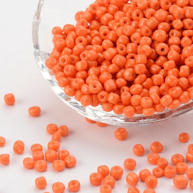 Seed Bead - Opaque Orange 6/0