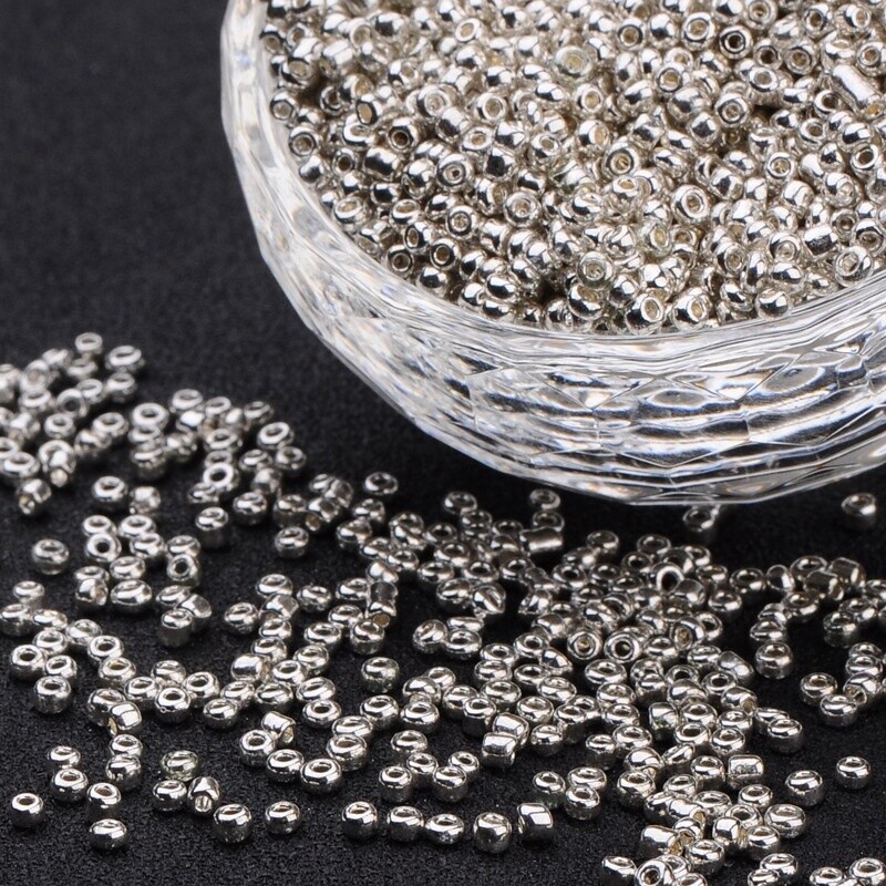 Seed Bead - Metallic Silver 12/0