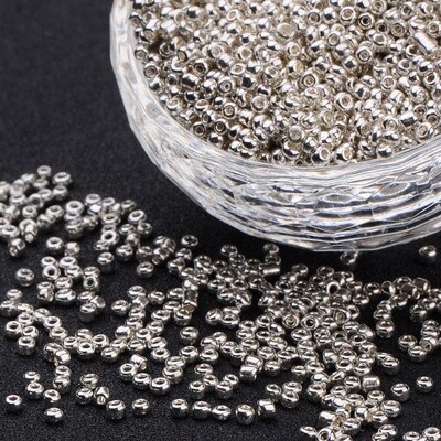 Seed Bead - Metallic Silver 12/0