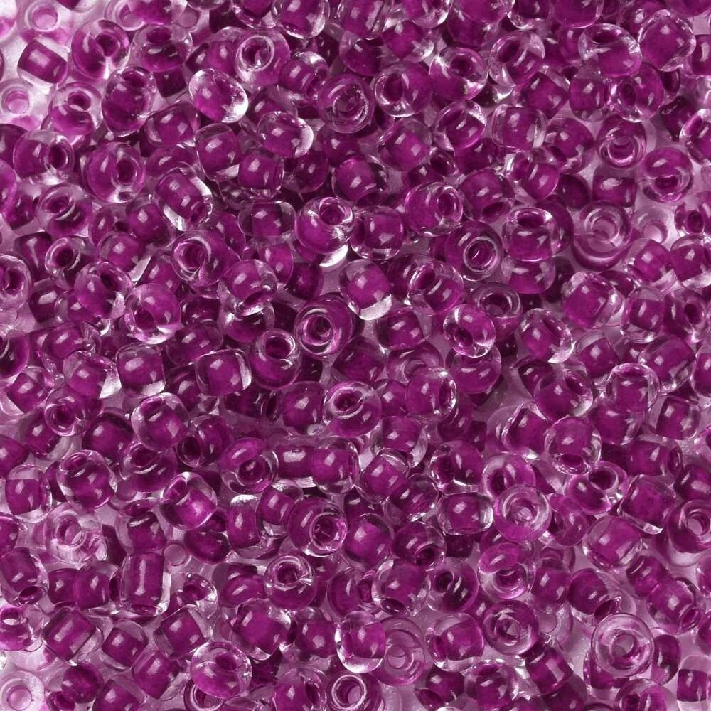 Seed Bead - Clear Purple Lined 8