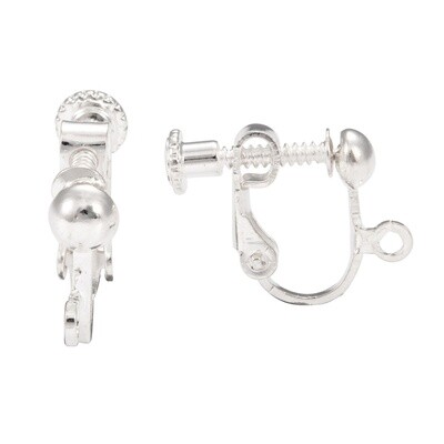 Screw Clip Ons - Silver 18x14mm (Pair)