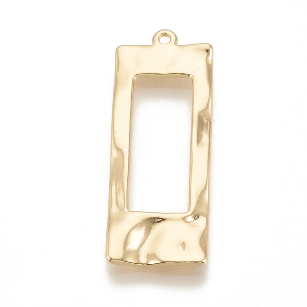 Bead Frame - Rectangle Gold 40x15mm