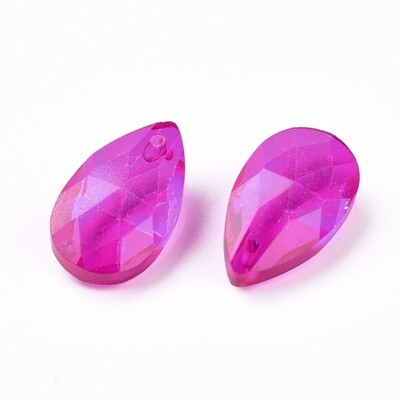 Suncatcher Teardrop - Magenta 15x9.5mm